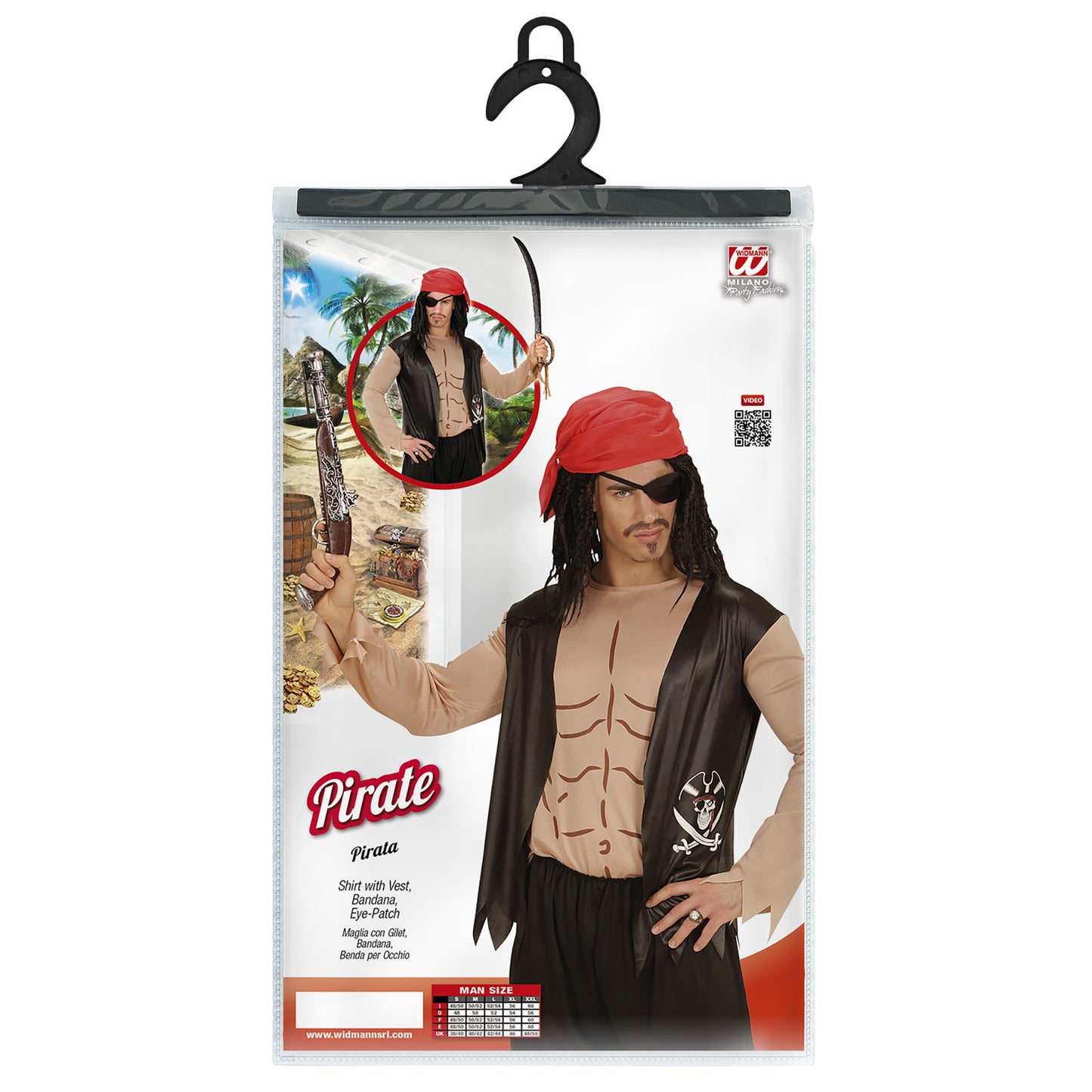 "PIRAT" (T-Shirt mit Weste, Bandana, Augenklappe) – Ansicht 5