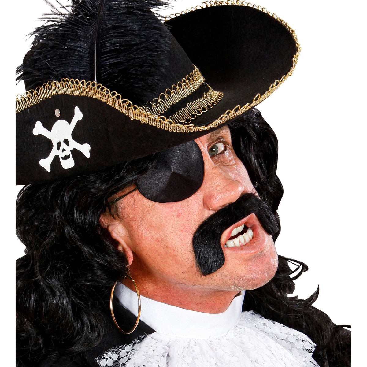 "PIRATENSCHNURBART UND AUGENKLAPPE" klebend - schwarz – Ansicht 4