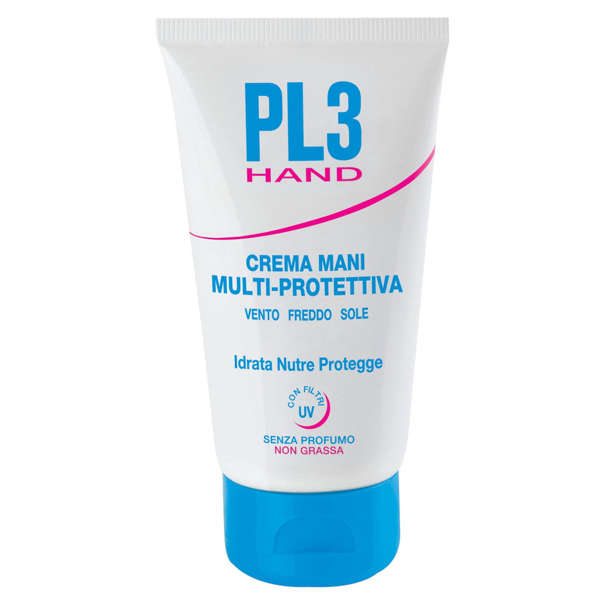 PL3, Crema Mani Multiprotettiva, Feuchtigkeitsspendend, UV-Schutz, Handcreme, 75 ml *Tester