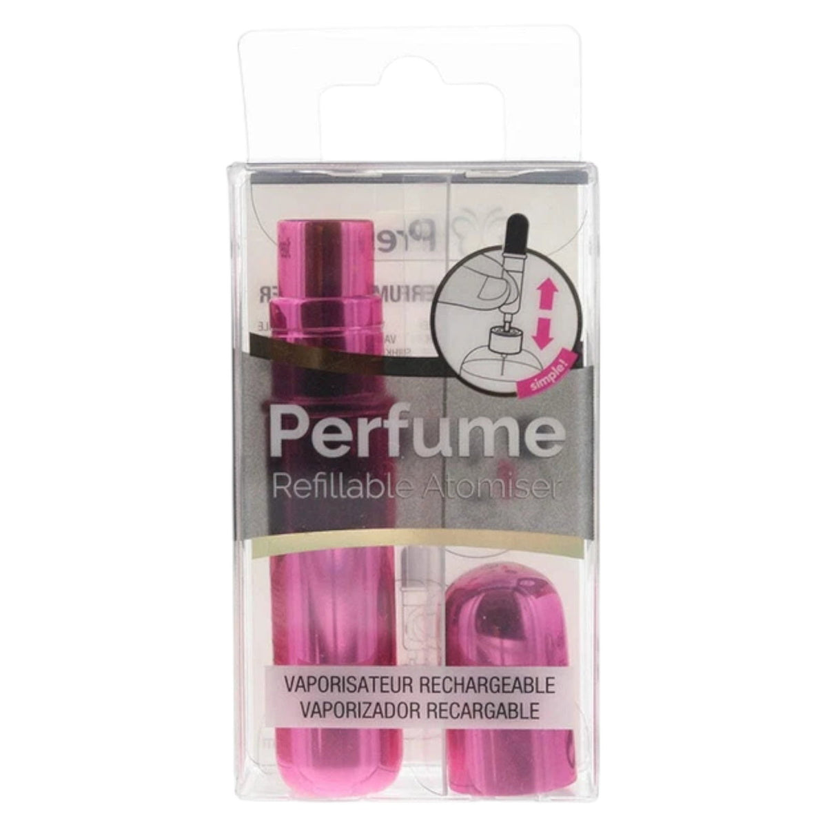 Pressit nachfüllbares Zerstäuberetui Hot Pink