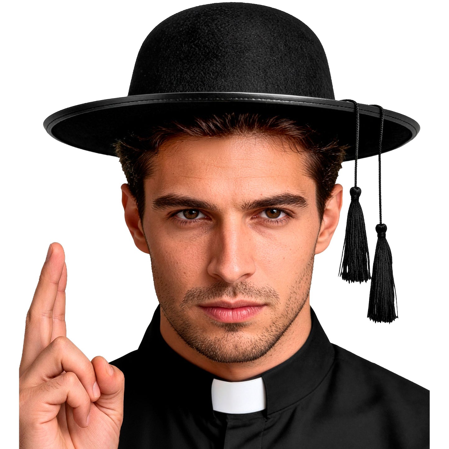 "PRIESTER HUT" aus Filz – Detailansicht