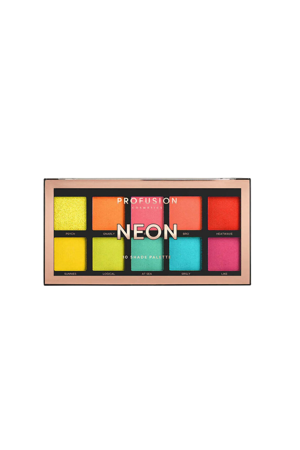 Profusion Cosmetics, Neon, Lidschattenpalette, 10 Schattierungen, 103 g