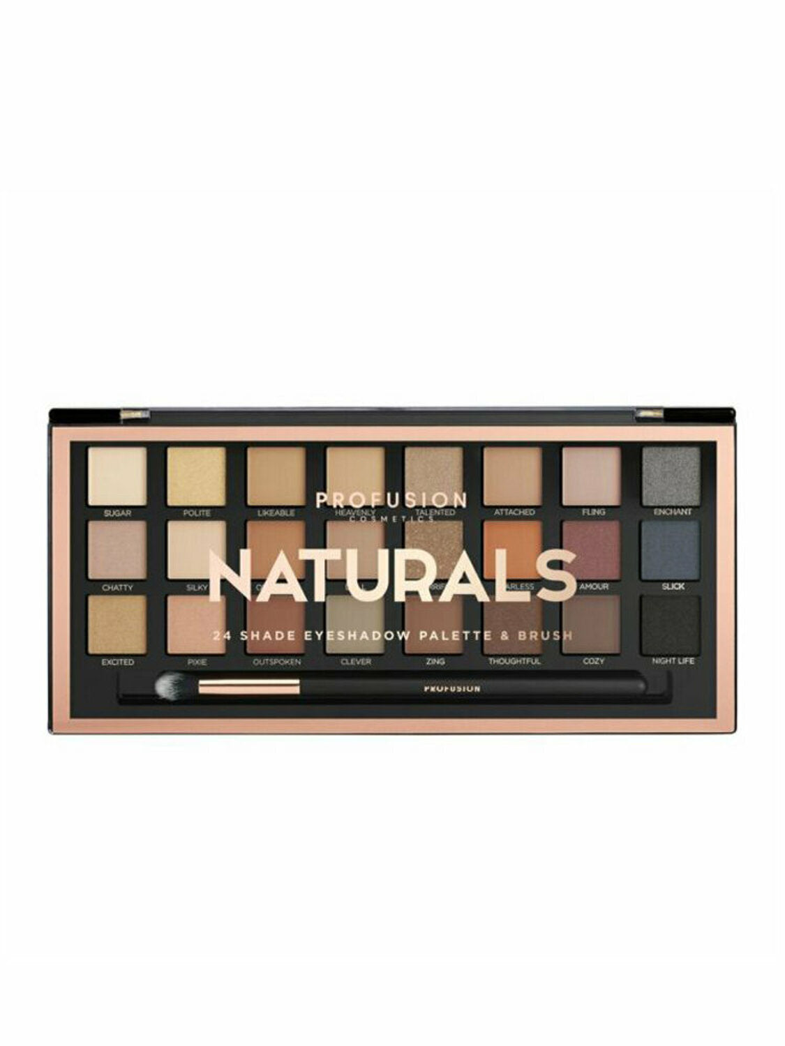 Profusion Cosmetics, Profusion, Lidschattenpalette, Natürlich, 24 Schattierungen
