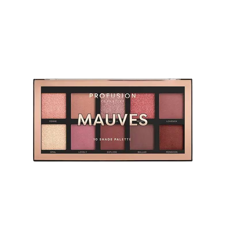 Profusion Cosmetics, Profusion, Lidschattenpalette, Mauves, 10 Schattierungen, 103 g