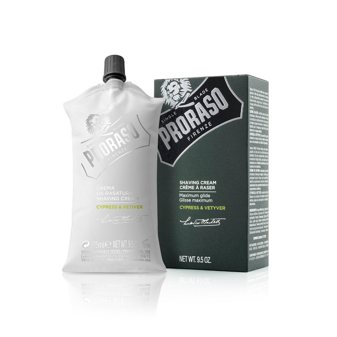 Proraso, Cypress & Vetyver, Befeuchtend und schützend, Rasiercreme, 275 ml