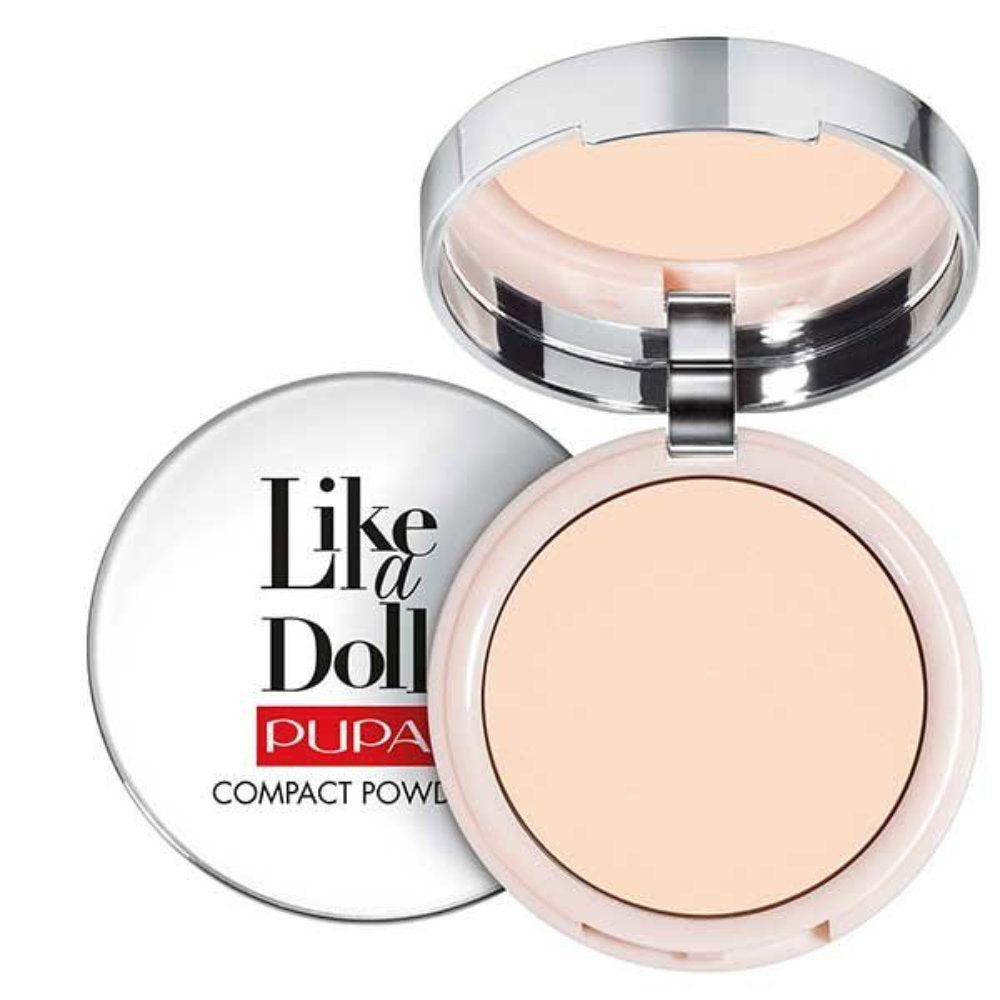 Pupa Pupa, Like A Doll, Parabenfrei, Transparent, Kompaktpuder, 01, Hellbeige, 9 g *Tester