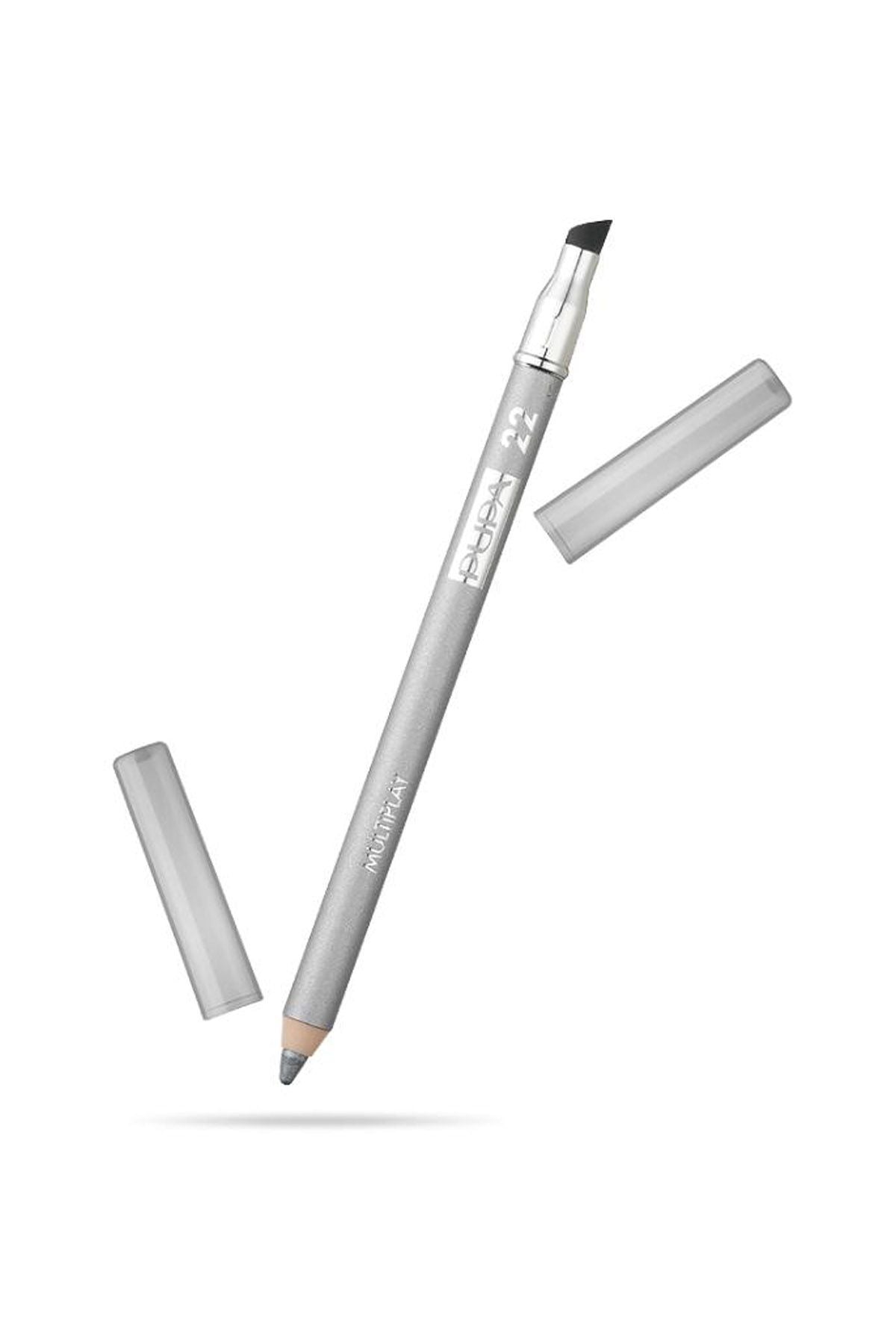 Pupa, Multiplay, Beidseitig, Lidschatten & Kajal Eyeliner 2-in-1, 22, Reines Silber, 1.2 g