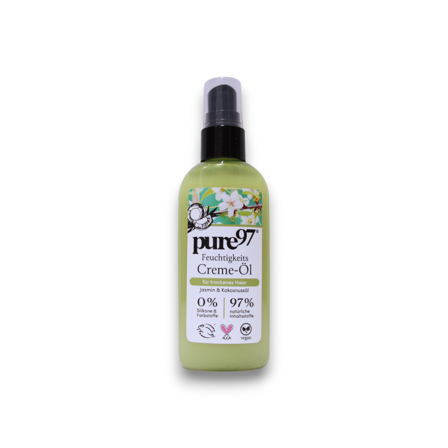 Pure97 Pure97, Jasmin & Kokosnuss, Haarcreme-Behandlung, Für Hitzeschutz, 100 ml Regular
