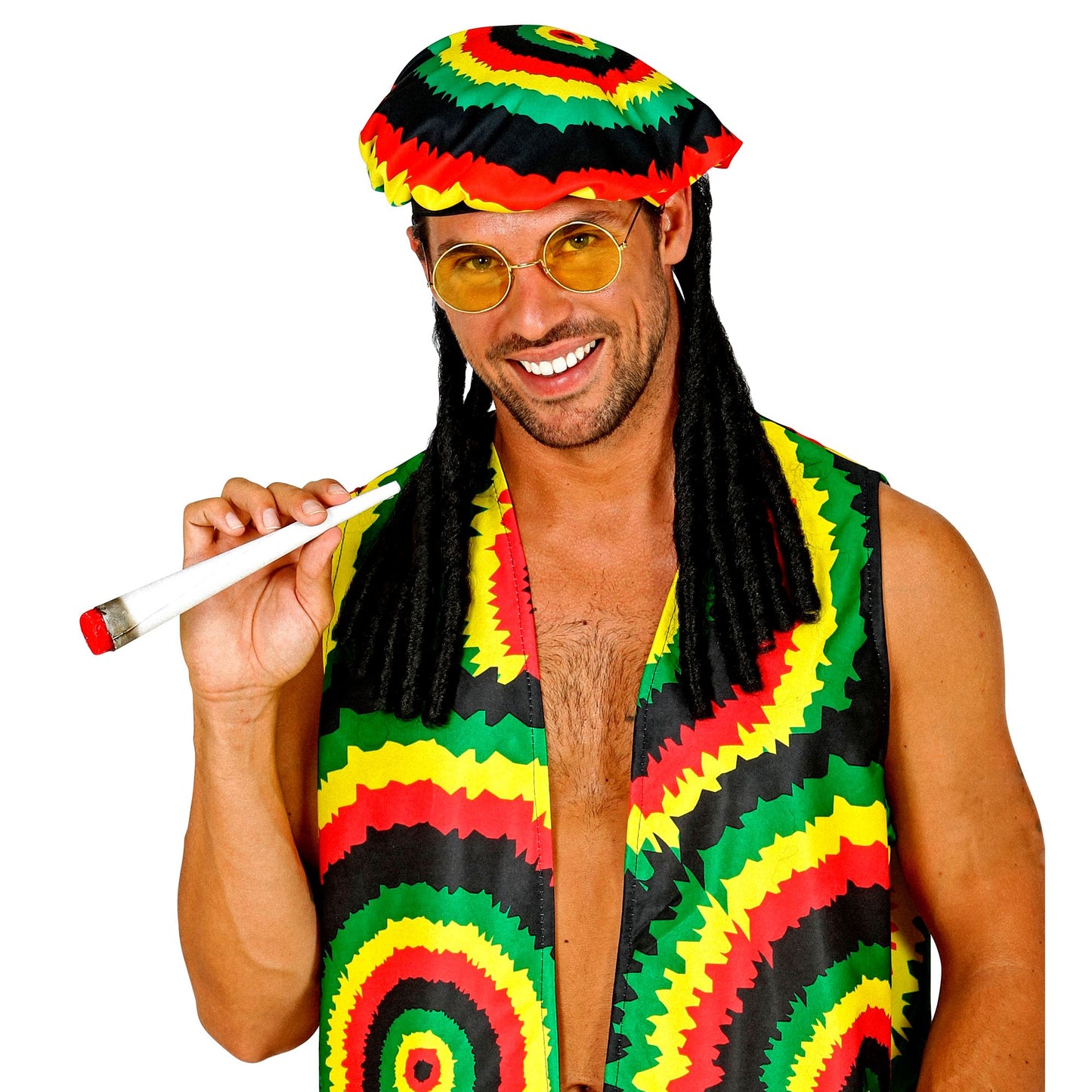 "RASTAMANN" (Mütze mit Dreadlocks, Brille, Joint) – Ansicht 4