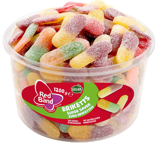 Red Band Briketts super sauer 200er vegane Fruchtgummi – Produktansicht
