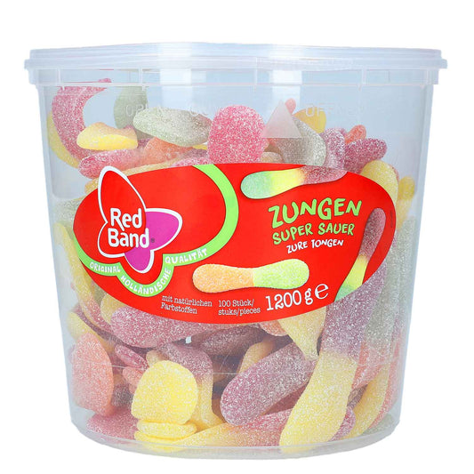 Red Band Zungen Super Sauer Fruchtgummi 100er – Produktansicht