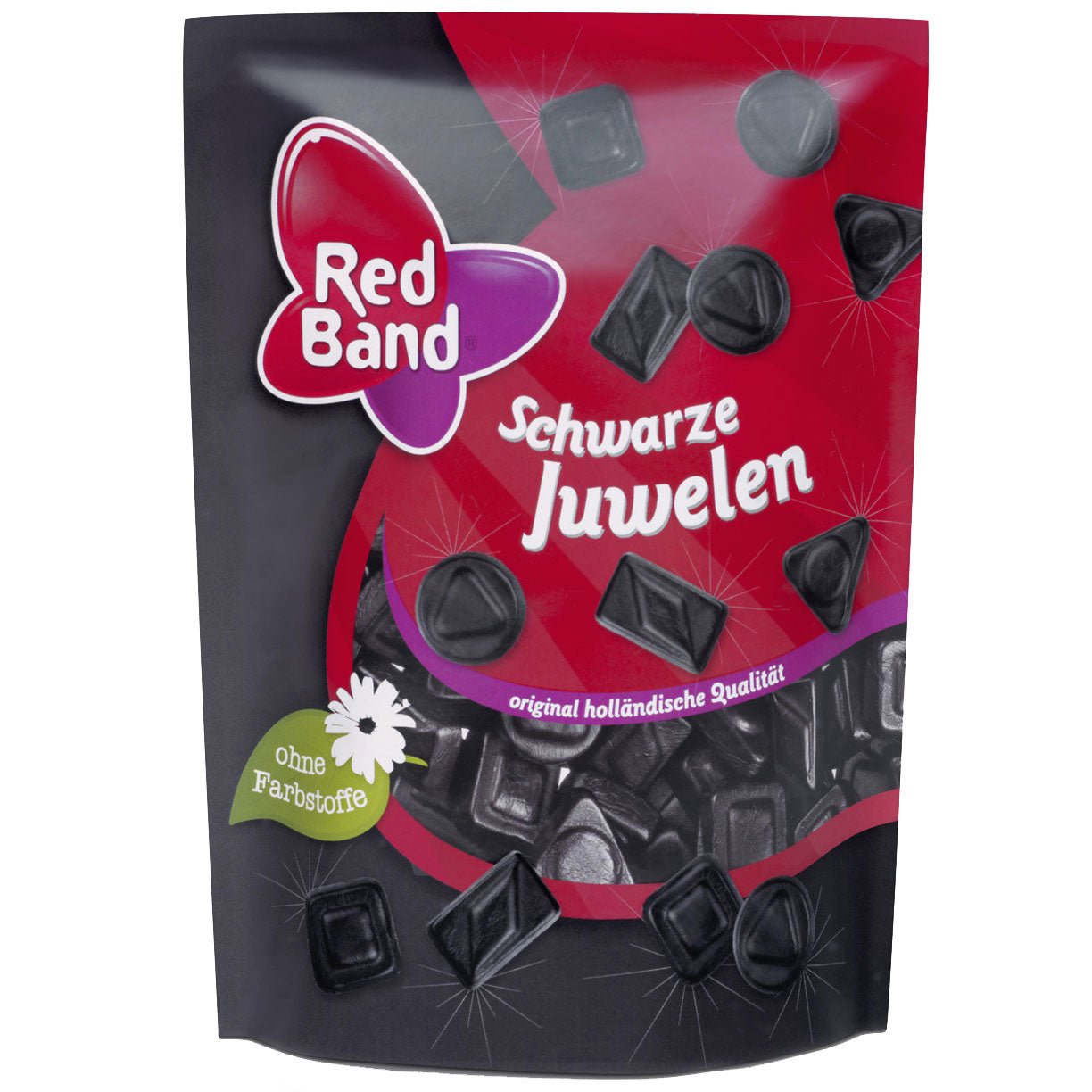 Red Band Schwarze Juwelen Starklakritz 200 g Packung