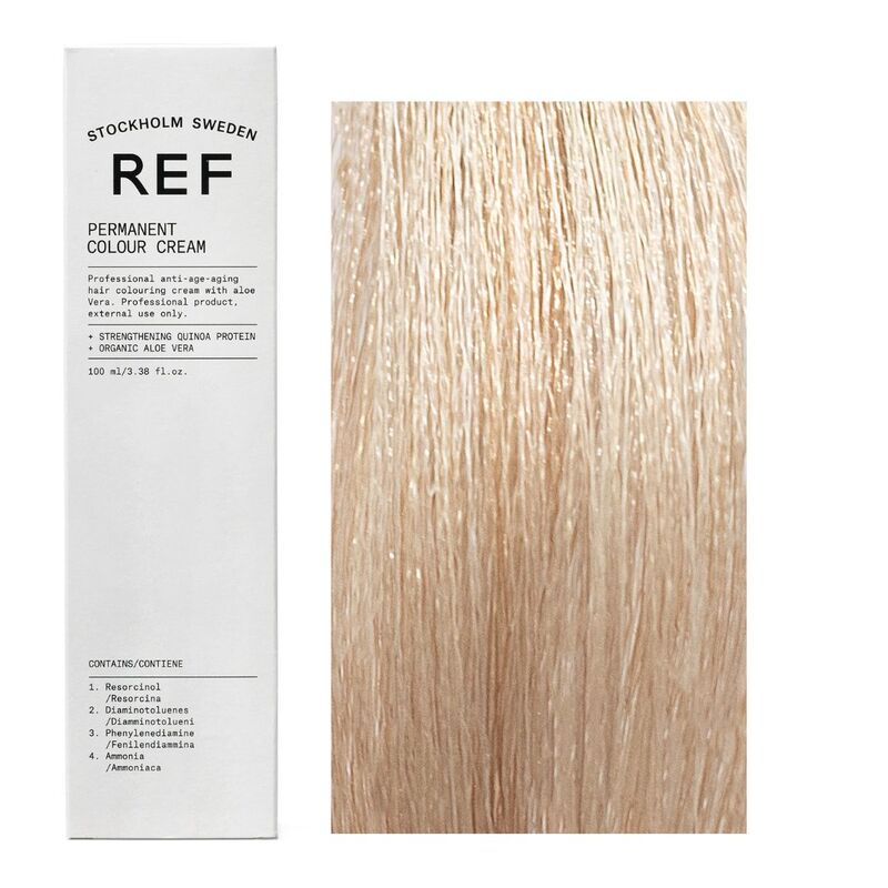 Ref Stockholm, Permanent Colour, Vegan, Permanente Haarfarbe, 10.2 Extra Light Pearl Blonde, 100 ml