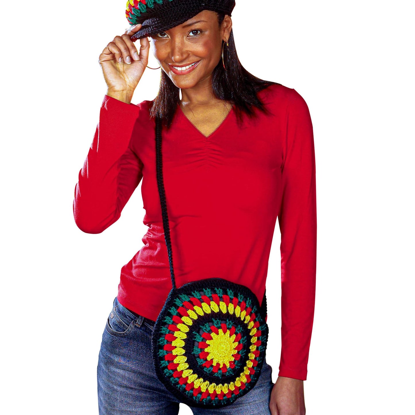 "REGGAE/RASTA HÄKELHANDTASCHE" – Ansicht 3
