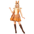 "REH" (Kleid mit Unterrock, Haarreif) – Vorderansicht