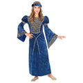 "RENAISSANCE DAME" (Kleid, Kopfschmuck) – Vorderansicht