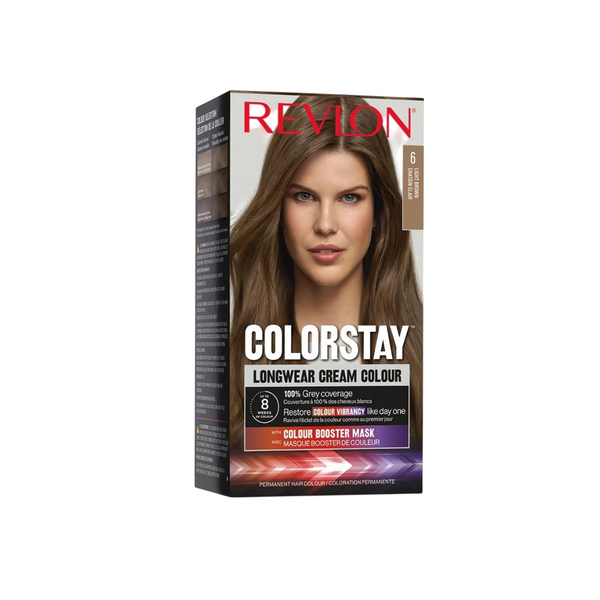 Revlon, Color Stay, Permanente Haarfarbe, 6 Light Brown, 165 ml