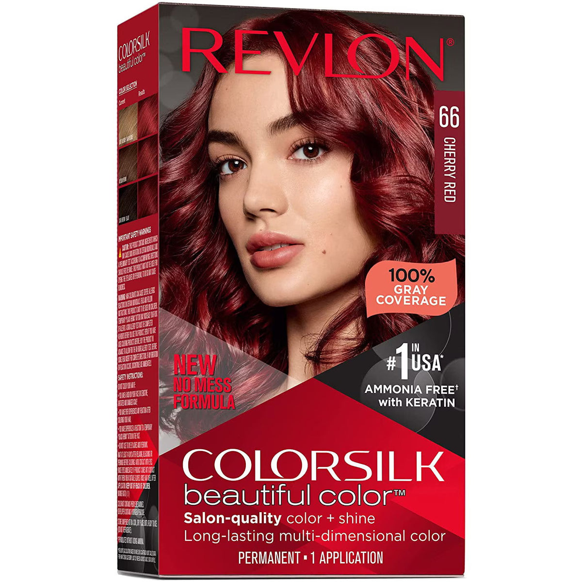 Revlon, Colorsilk, Permanente Haarfarbe, 66 Cherry Red, 130 ml