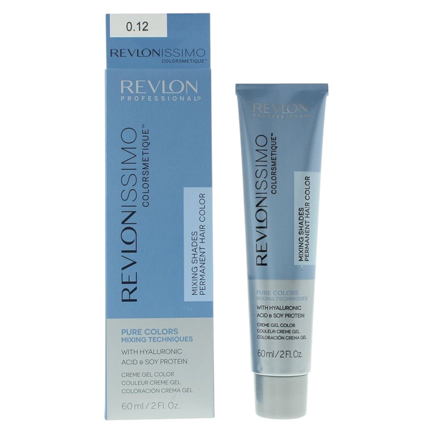 Revlon Revlon, Revlonissimo Colorsmetique, Farb- und Pflegekomplex, Permanente Haarfarbe, 0.12 Iridescent Grey, 60 ml Regular
