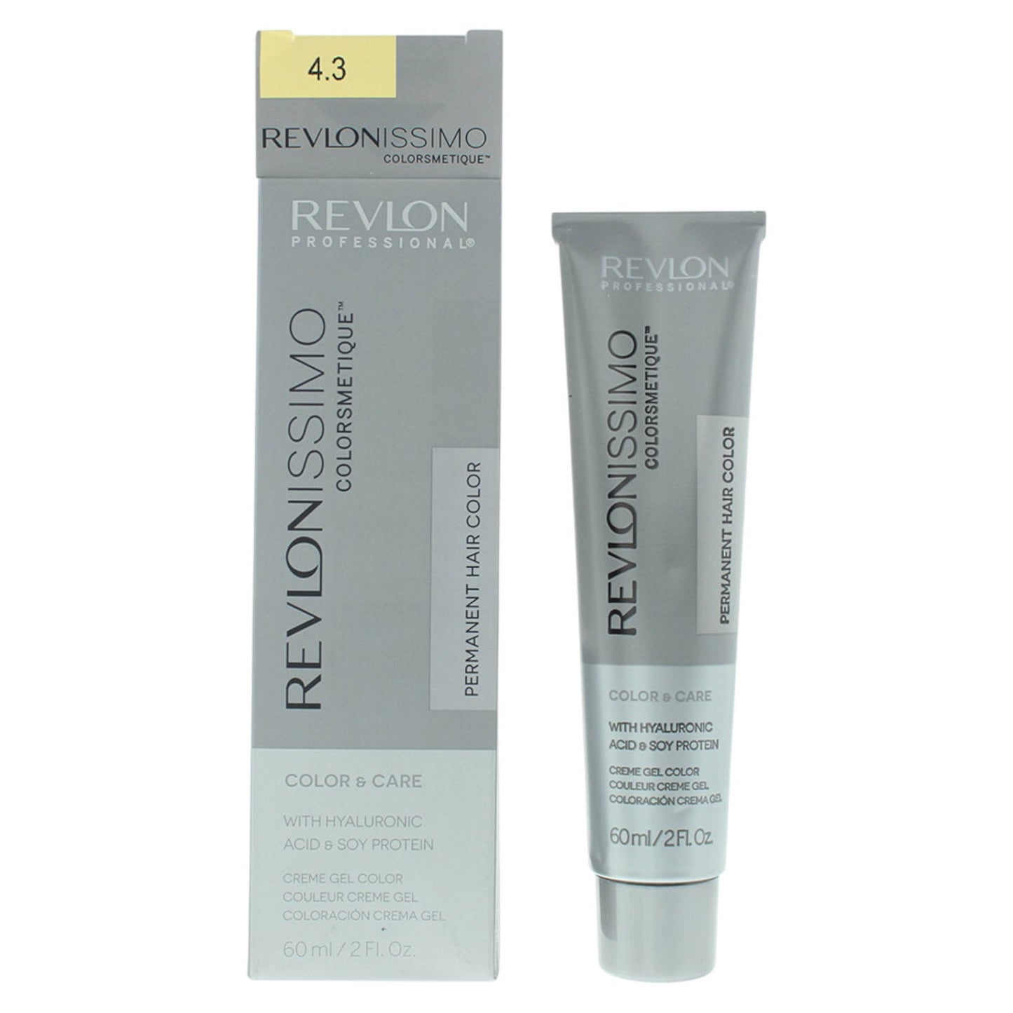 Revlon, Revlonissimo Colorsmetique, Hyaluronsäure, Permanente Haarfarbe, 4.3 Medium Golden Brown, 60 ml