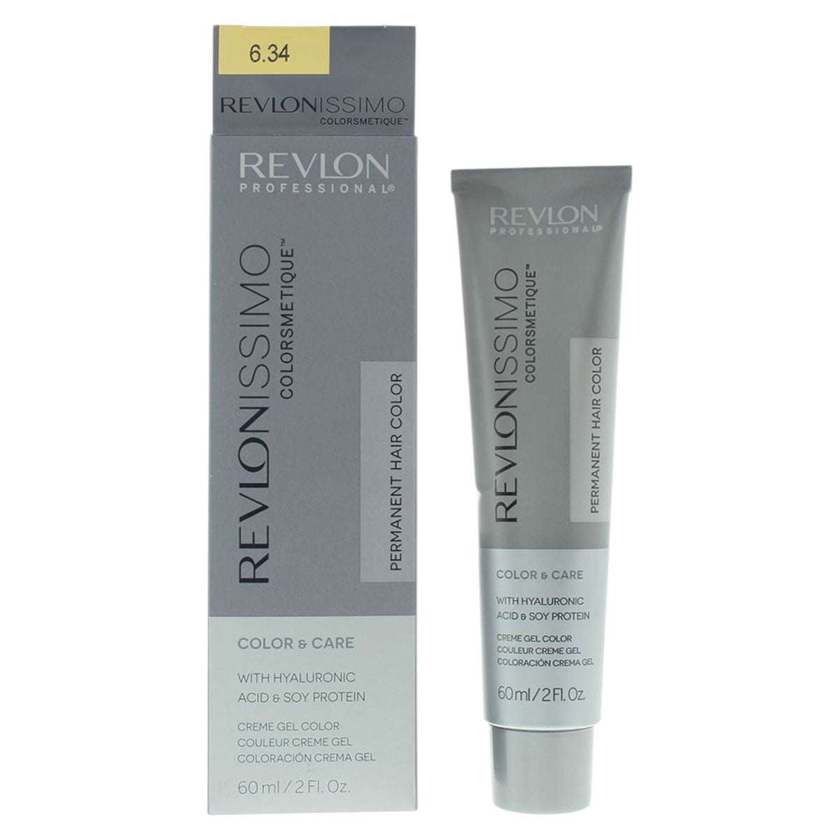 Revlon, Revlonissimo Colorsmetique, Hyaluronsäure, Permanente Haarfarbe, 6.34 Dark Coppery Gold Blonde, 60 ml