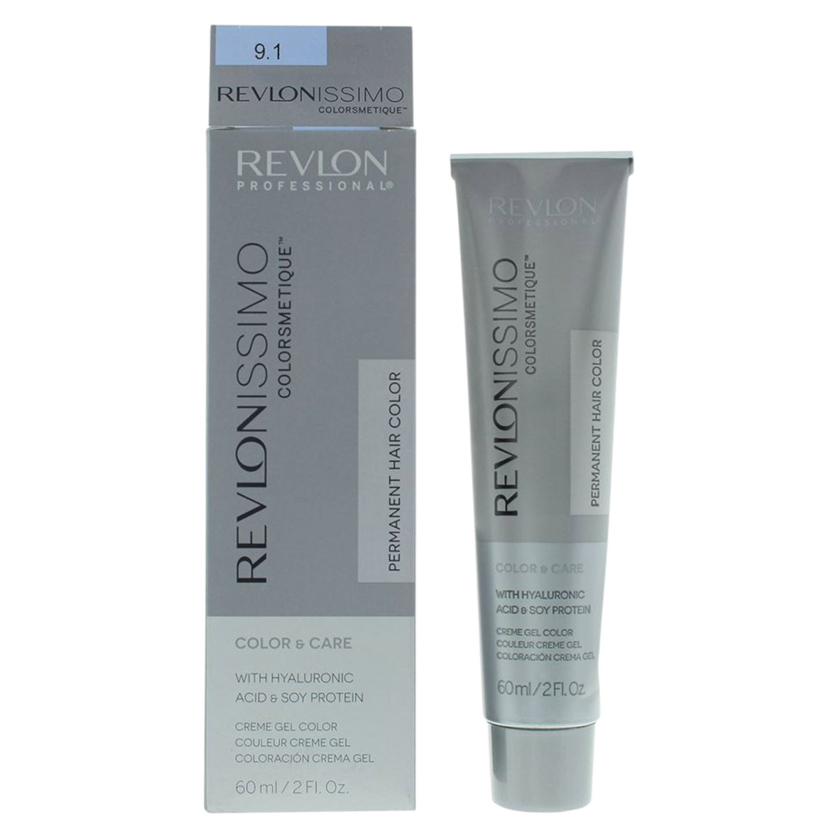 Revlon, Revlonissimo Colorsmetique, Hyaluronsäure, Permanente Haarfarbe, 9.1 Very Light Ash Blonde, 60 ml