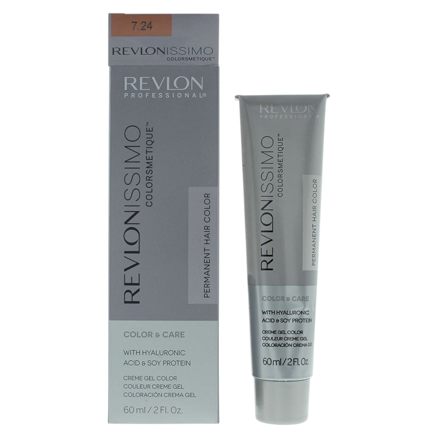 Revlon, Revlonissimo Colorsmetique, Permanente Haarfarbe, 7.24 Coppery Pearl Blonde, 60 ml