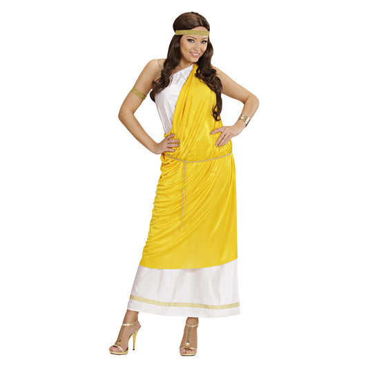 "RÖMISCHE FRAU" (Tunika mit Robe, Gürtel, Haarband, Armband) – Vorderansicht