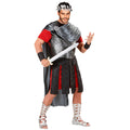 "RÖMISCHER KAISER" (Tunika mit Tuch, Umhang und Rock, Armbänder, Loorberkranz) – Vorderansicht