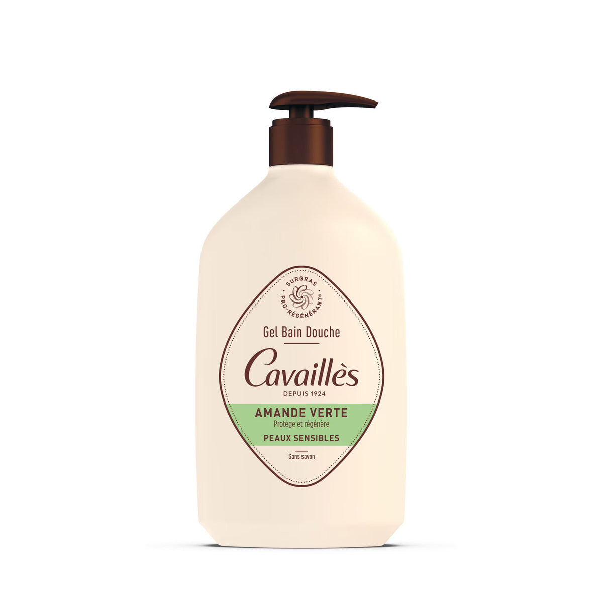 Roge Cavailles, Roge Cavailles, Green Almond, Regeneration, Duschgel, Für empfindliche Haut, 1000 ml