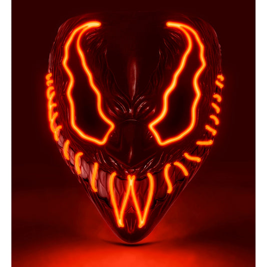 "ROTE LED-MONSTERMASKE" – Vorderansicht