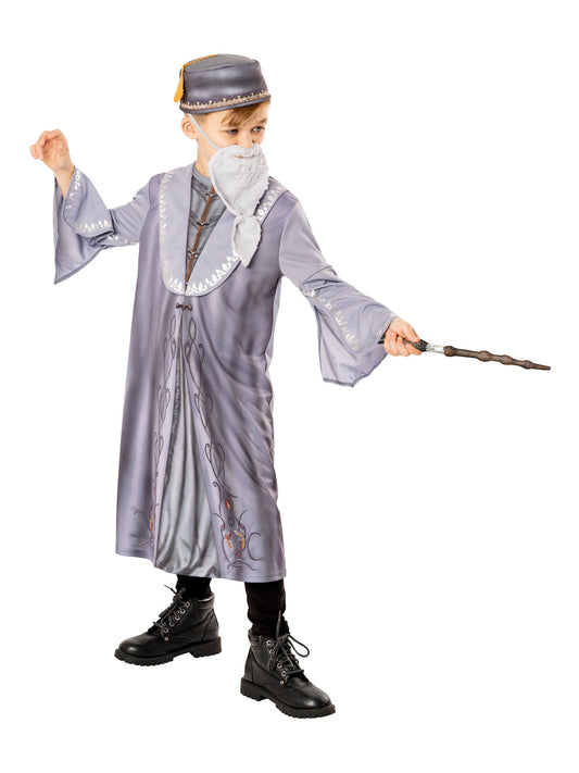 Dumbledore Kinderkostüm Grau Robe & Bart – Rubies Deluxe Harry Potter - Fasnacht24.ch – Produktansicht