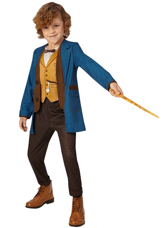 Kinderkostüm Newt Scamander Deluxe – Rubies Phantastische Tierwesen Blau - Fasnacht24.ch
