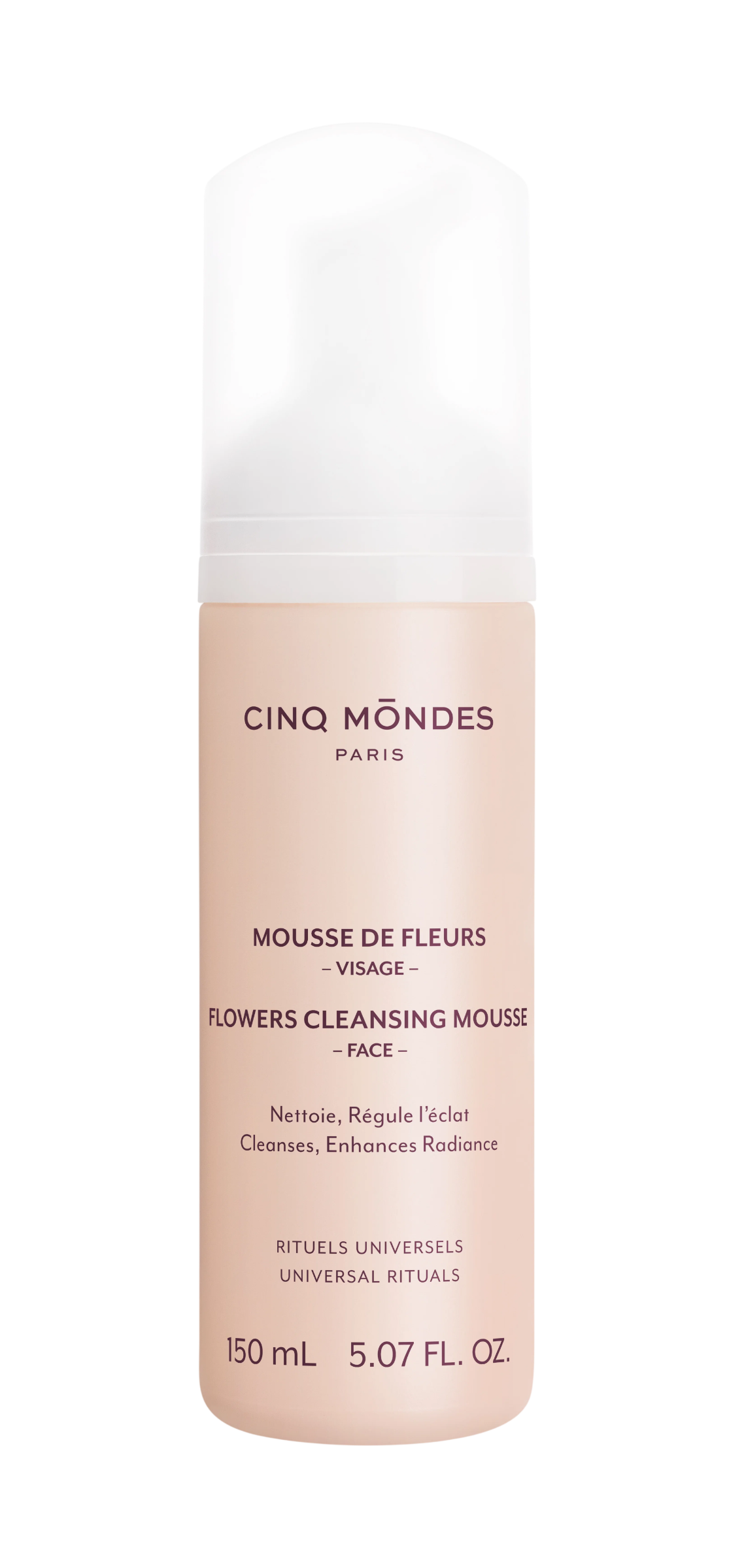 Cinq Mondes, Flowers, Steigert die Ausstrahlung, Reinigungsschaum, 150 ml