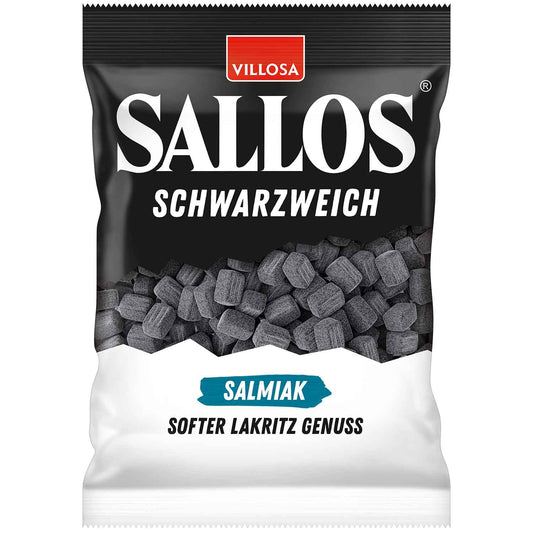 Sallos Schwarzweich Salmiak Weichlakritz 200g mit krosser Zuckerschicht