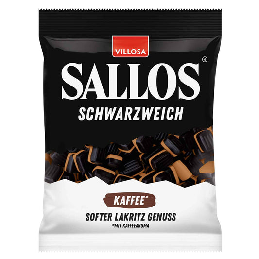 Sallos Schwarzweich Kaffee Weichlakritz 200g Packung