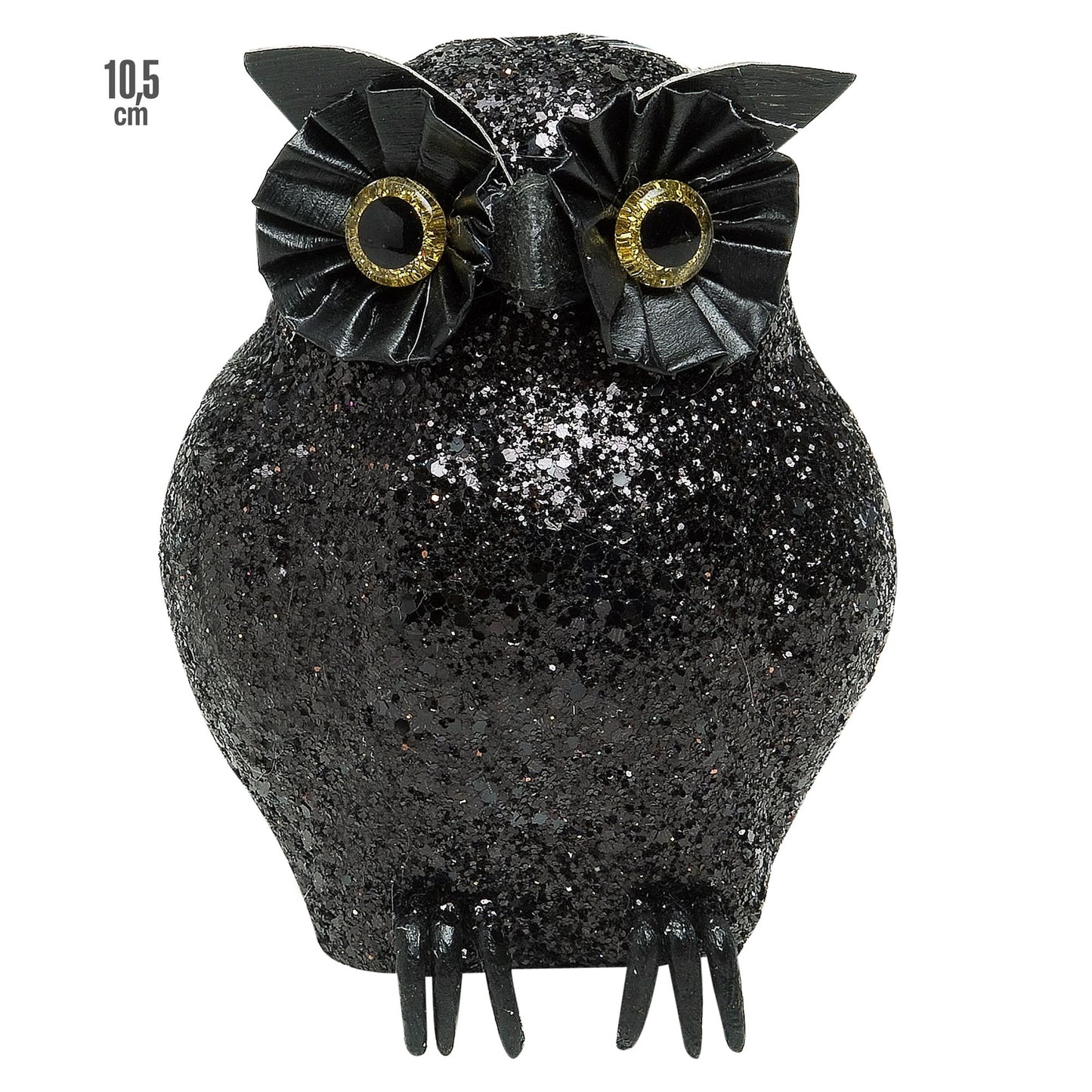 "SCHWARZE EULE " 10,5 cm – Vorderansicht