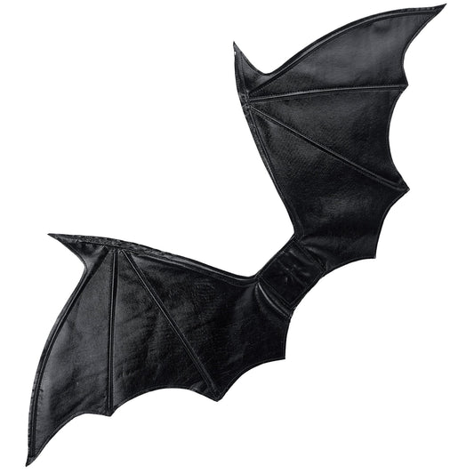 "SCHWARZE FLEDERMAUS / TEUFELS FLÜGEL" Modellierbare 84x36 cm – Vorderansicht