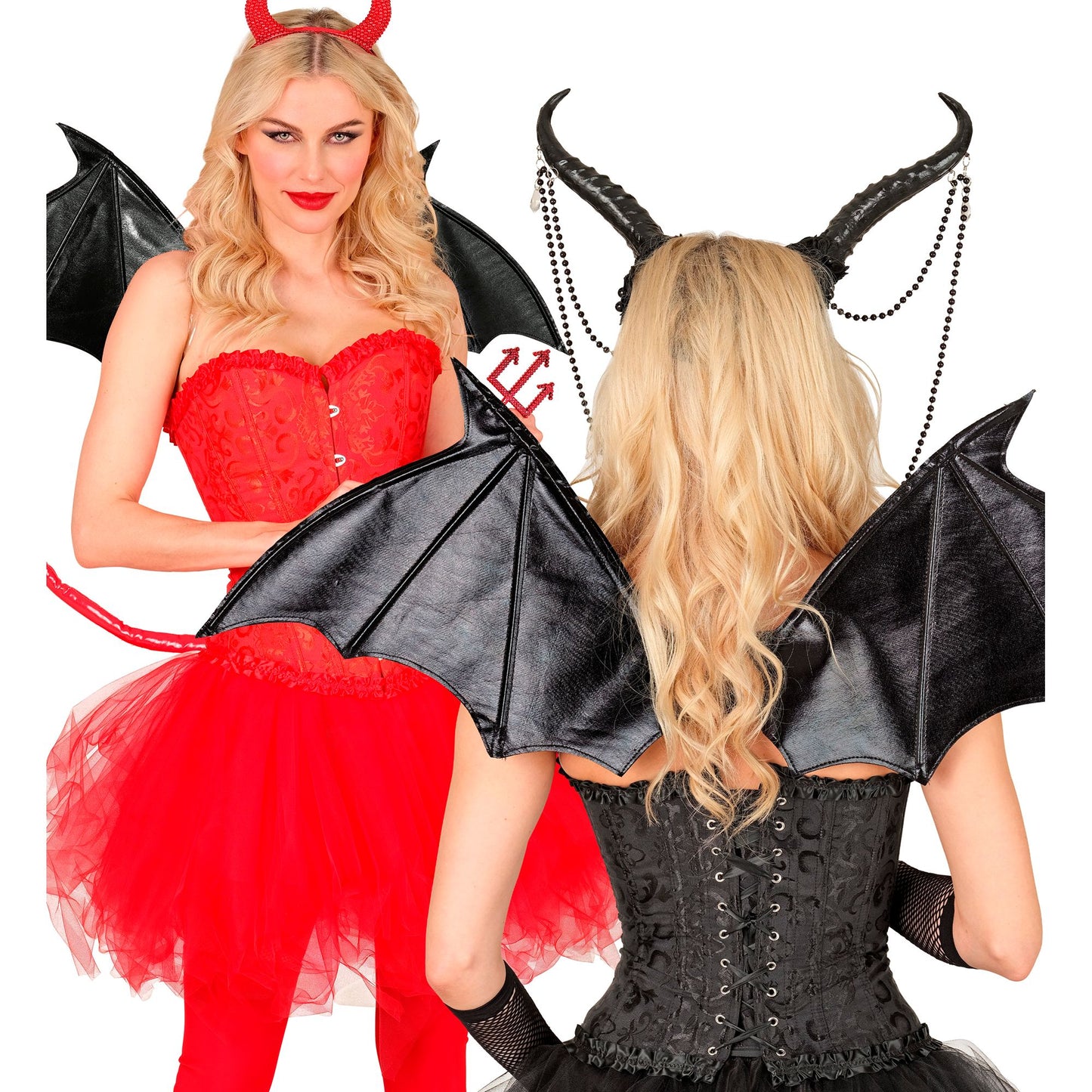"SCHWARZE FLEDERMAUS / TEUFELS FLÜGEL" Modellierbare 84x36 cm – Ansicht 10