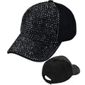 "SCHWARZE STRASS BASECAP" – Vorderansicht