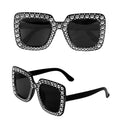 "SCHWARZE STRASS BRILLE" – Vorderansicht