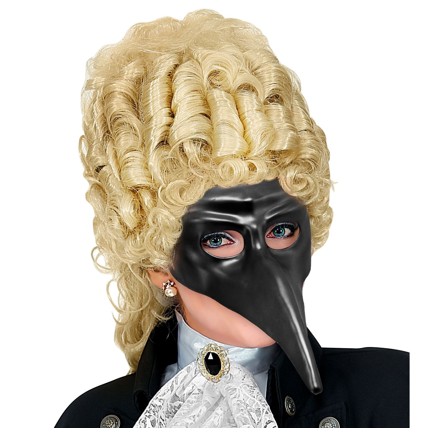 "SCHWARZE VENEZIANISCHE MASKE" aus Plastik – Ansicht 4