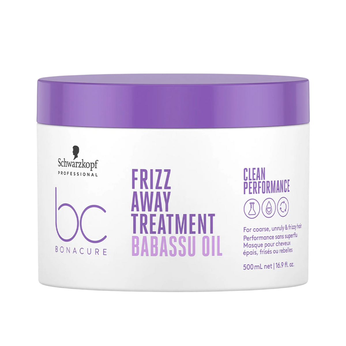 Schwarzkopf Professional, Bonacure Frizz Away, Haarbehandlungs-Crememaske, Anti-Frizz, 500 ml