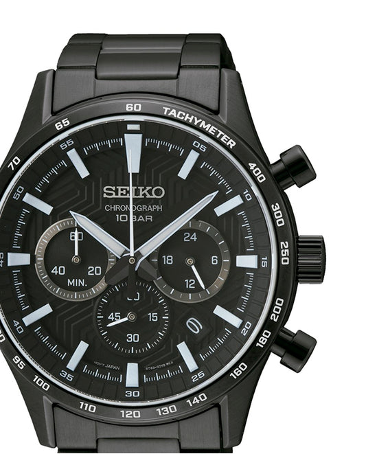 SEIKO WATCHES SSB415P1 Chronograph Armbanduhr 41 mm Schwarz ansicht-2