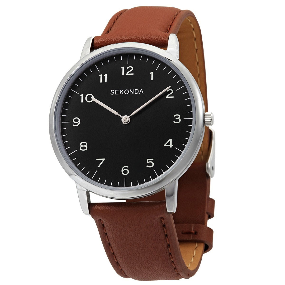 Sekonda Herren-Armbanduhr mit Lederarmband