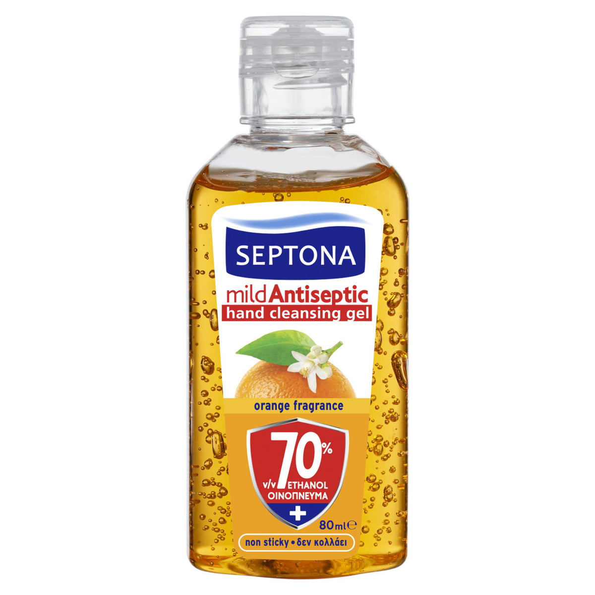 Septona, Mild Antiseptic, Orange, Antiseptikum, Reinigungsgel, Für Hände, 80 ml *Tester