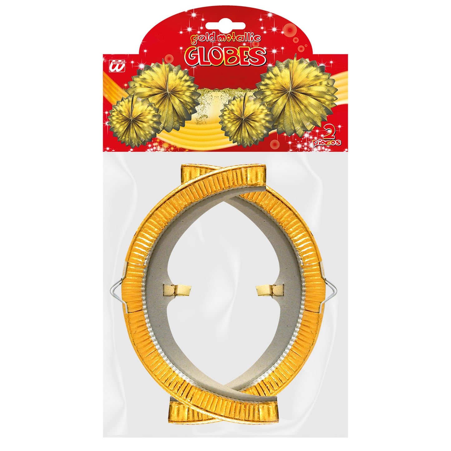Set "2er GLOBUS METALLISIERT GOLD" 25 cm – Detailansicht