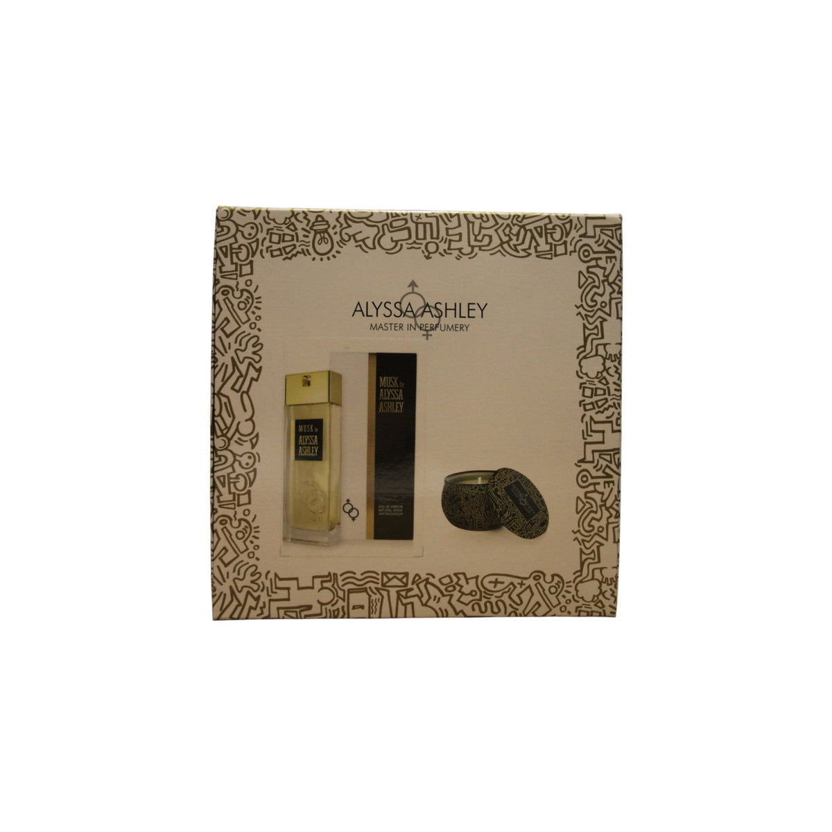 Alyssa Ashley Musk Geschenkset mit Eau de Parfum und Duftkerze