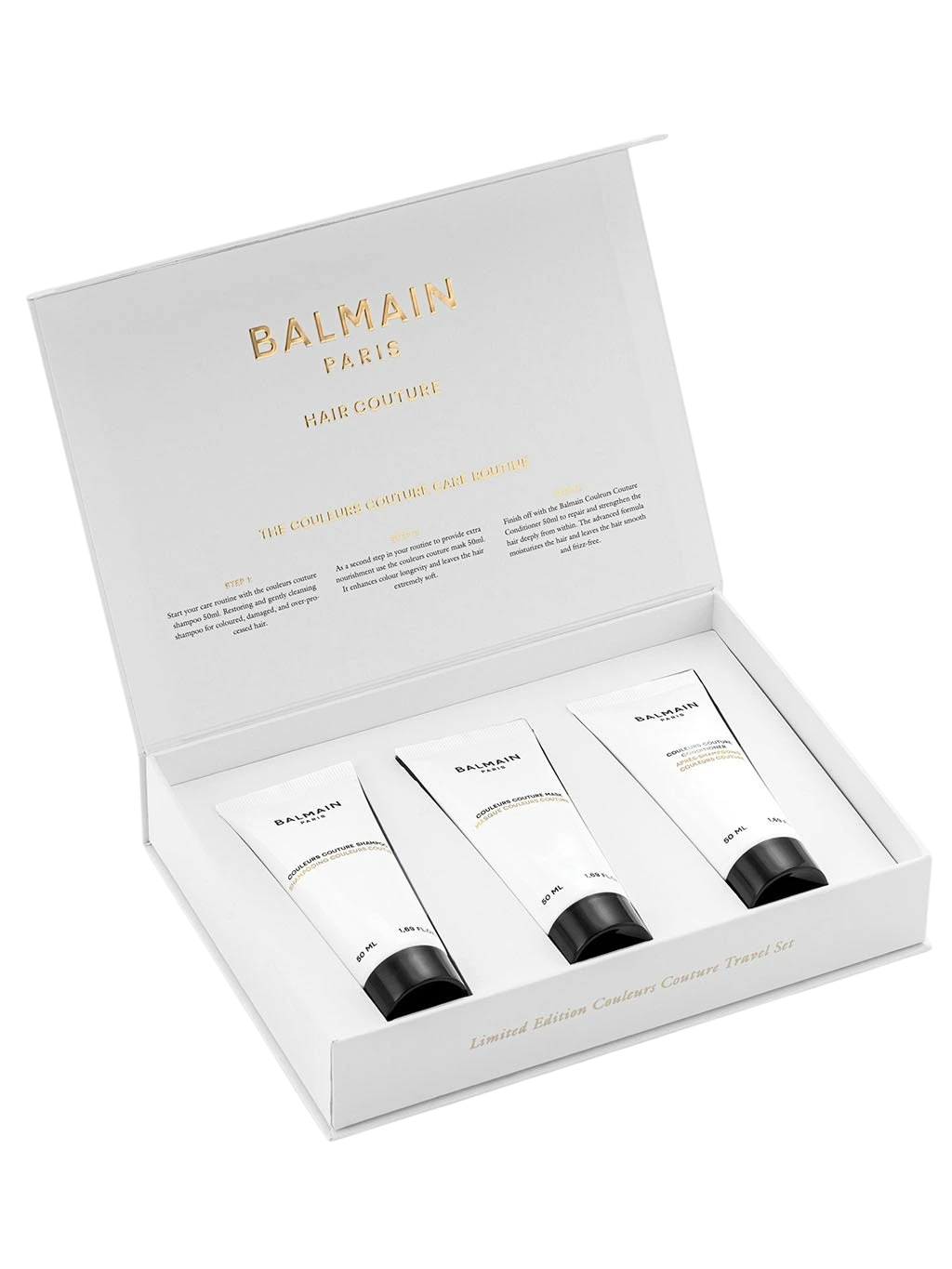 Balmain Professionnel Couleurs Couture Haarpflegeset mit Shampoo Conditioner und Haarmaske 3 x 50 ml