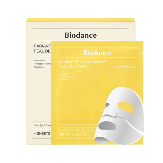 Biodance Setzen, Biodance, Vita Niacinamide, Aufhellung, Gesichtsmaske, Für das Gesicht, 4 stk, 34 g Regular